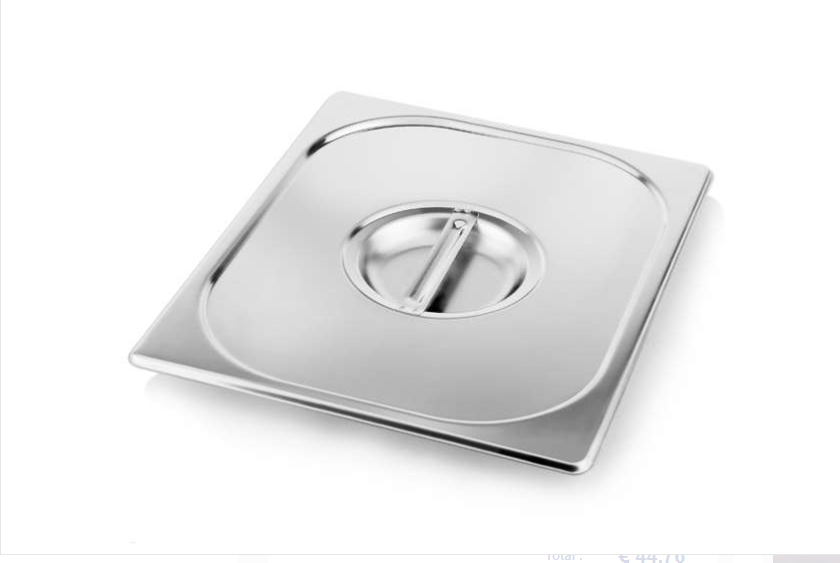 V-Line Couvercle inox GN1/2 fermé